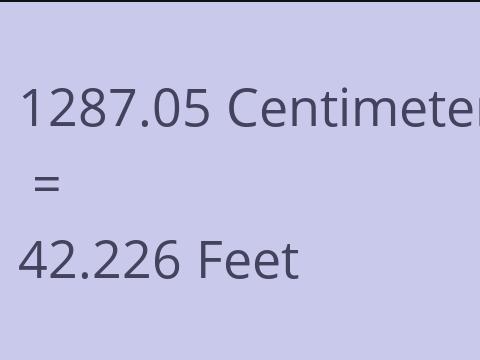 1287.05 CM TO FEET