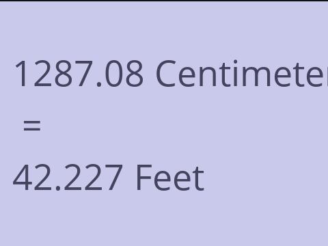 1287.08 CM TO FEET