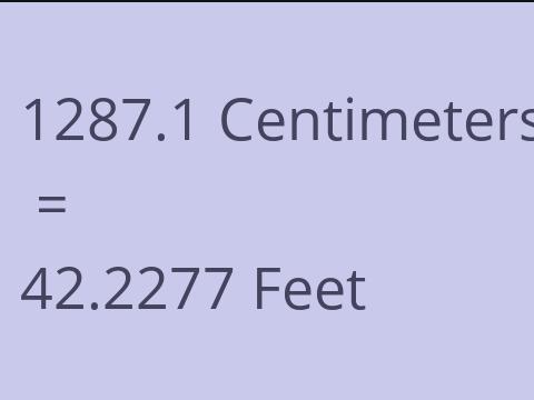 1287.1 CM TO FEET