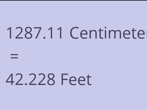 1287.11 CM TO FEET