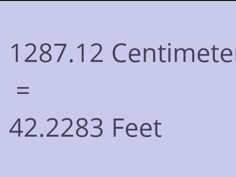 1287.12 CM TO FEET