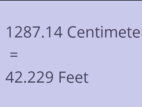 1287.14 CM TO FEET