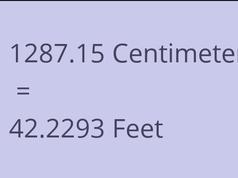 1287.15 CM TO FEET