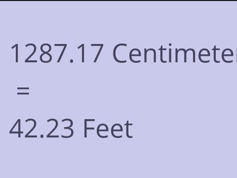 1287.17 CM TO FEET