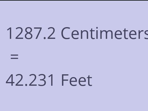 1287.2 CM TO FEET