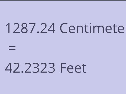 1287.24 CM TO FEET