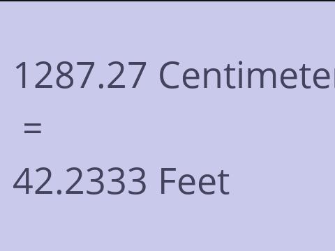 1287.27 CM TO FEET