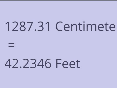 1287.31 CM TO FEET