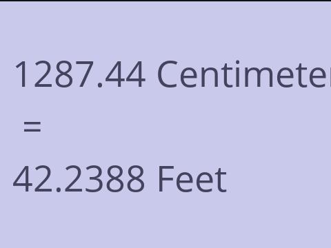 1287.44 CM TO FEET