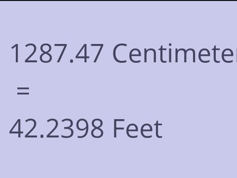 1287.47 CM TO FEET