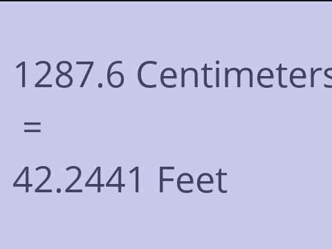 1287.6 CM TO FEET