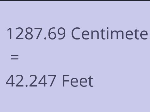 1287.69 CM TO FEET