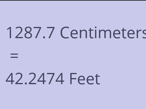 1287.7 CM TO FEET