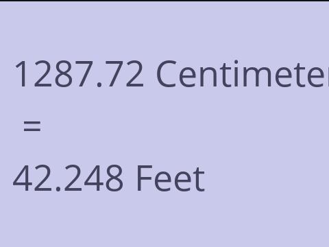 1287.72 CM TO FEET