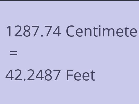 1287.74 CM TO FEET