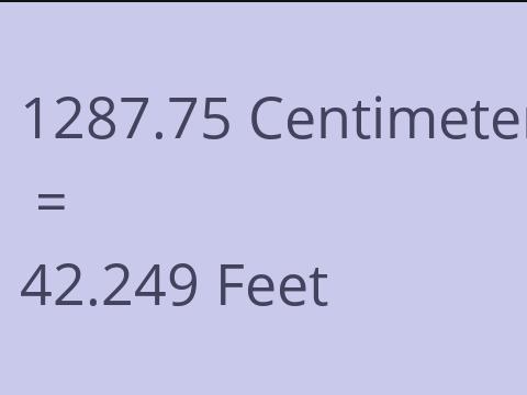 1287.75 CM TO FEET