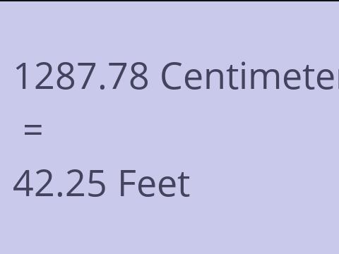 1287.78 CM TO FEET