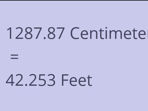 1287.87 CM TO FEET