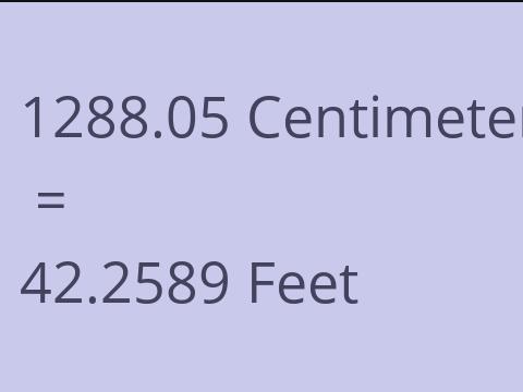 1288.05 CM TO FEET