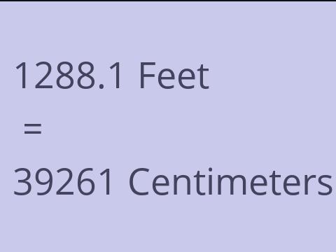 1288.1 FEET TO CM