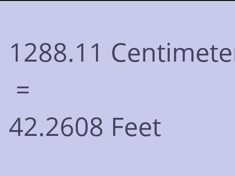 1288.11 CM TO FEET