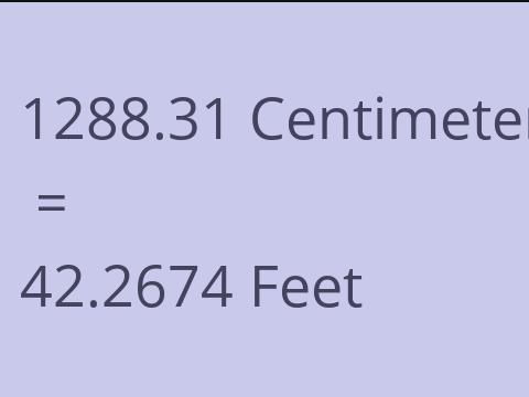 1288.31 CM TO FEET