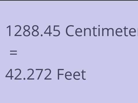 1288.45 CM TO FEET