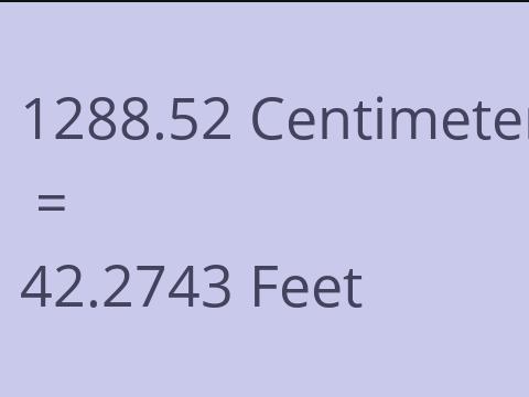 1288.52 CM TO FEET