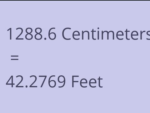 1288.6 CM TO FEET