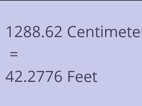 1288.62 CM TO FEET