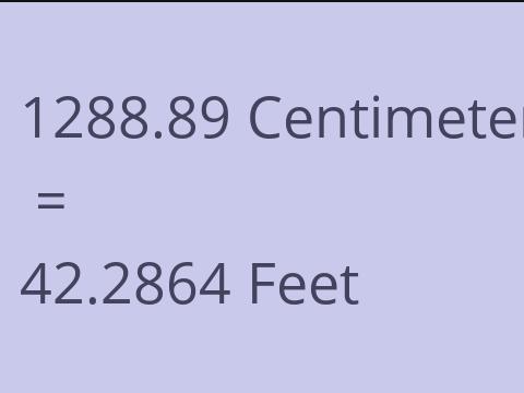 1288.89 CM TO FEET