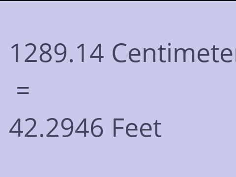 1289.14 CM TO FEET