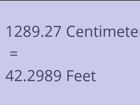 1289.27 CM TO FEET