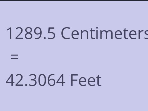 1289.5 CM TO FEET