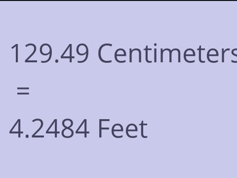 129.49 CM TO FEET