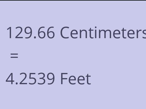 129.66 CM TO FEET