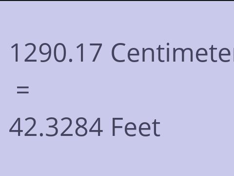 1290.17 CM TO FEET