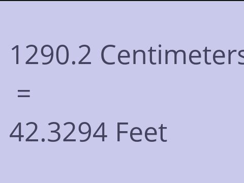 1290.2 CM TO FEET