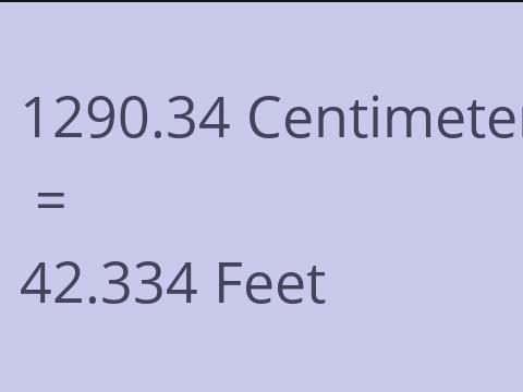 1290.34 CM TO FEET