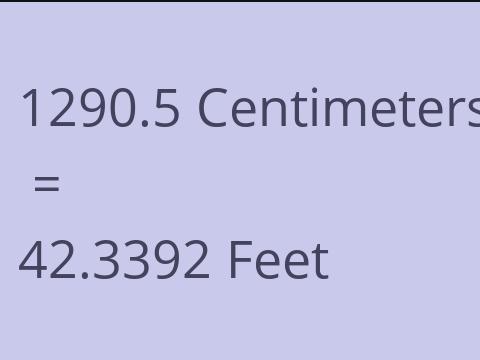 1290.5 CM TO FEET