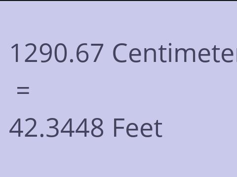 1290.67 CM TO FEET