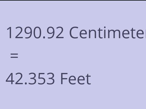 1290.92 CM TO FEET