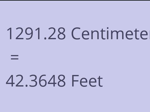 1291.28 CM TO FEET