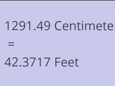 1291.49 CM TO FEET