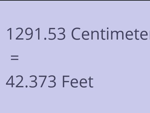 1291.53 CM TO FEET