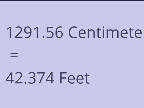 1291.56 CM TO FEET