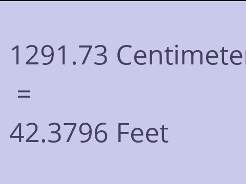 1291.73 CM TO FEET