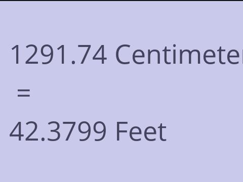 1291.74 CM TO FEET