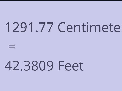 1291.77 CM TO FEET