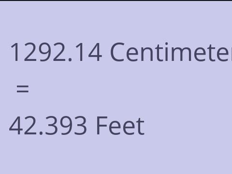 1292.14 CM TO FEET